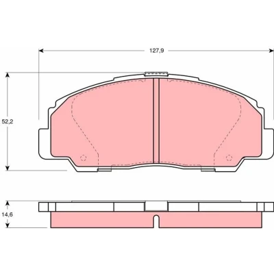Bilde av TRW GDB1135 Bremseklosser ikke klargjort for slitasjeindikator DAIHATSU: Rocky SUV