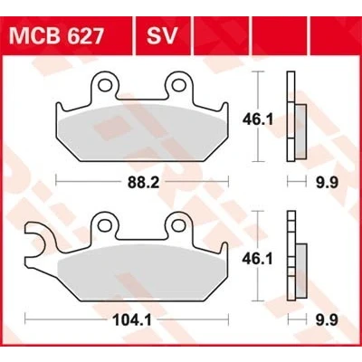 Bilde av TRW Sinter Street MCB627SV Bremseklosser