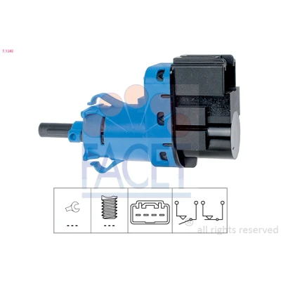 Bilde av FACET 7.1245 bremselysbryter mekanisk Made in Italy OE Equivalent MAZDA: 2 Hatchback, CX 5 I, FORD: Transit Custom V362 Van, VOLVO: V60 I