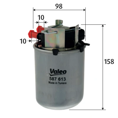 Bilde av VALEO 587613 Drivstoffilter ledningsfilter 10 NISSAN: X Trail, Qashqai 2, RENAULT: Kadjar