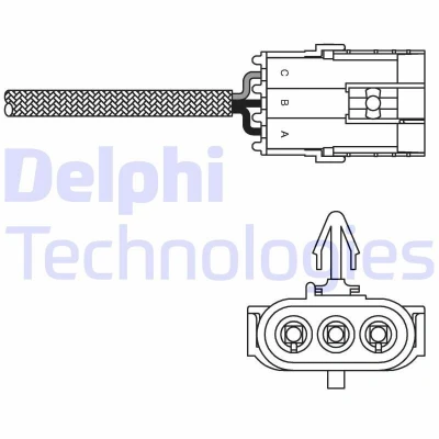 Bilde av DELPHI ES10992 12B1 Lambdasonde Fingersonde, oppvarmet RENAULT: CLIO 2