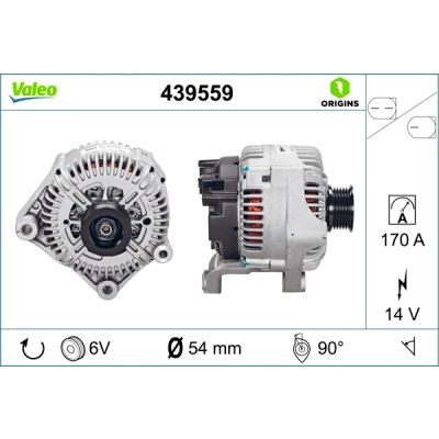 Bilde av VALEO 439559 Dynamo 14V 170A BMW: 5 Touring, Sedan