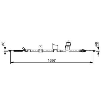 Bilde av BOSCH 1 987 482 628 Bremsekabel 1697 NISSAN: X Trail