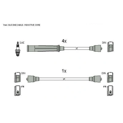 Bilde av HITACHI 134218 Pluggledninger OPEL: Rekord E1 Sedan