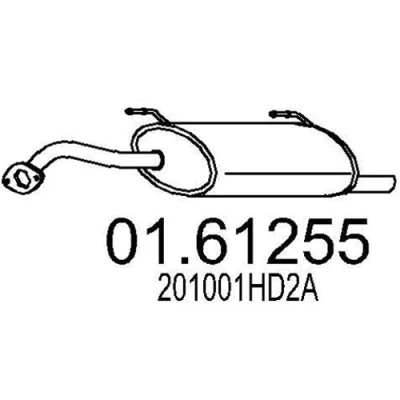 Bilde av MTS 01.61255 Sluttlyddemper 1000 NISSAN: MICRA 4