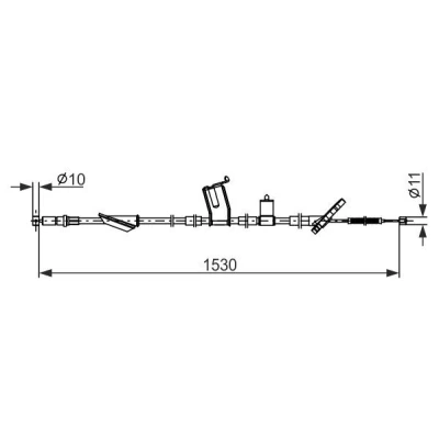 Bilde av BOSCH 1 987 482 919 Bremsekabel 1530, 1350 HONDA: CR V 2