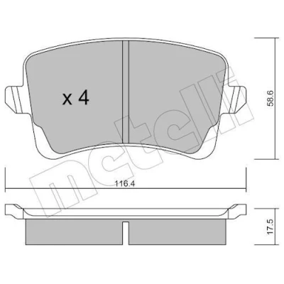 Bilde av Bremseklosser sett, Bakaksel, audi a4 allroad b8, b8 avant, a5, a5 cabriolet, sportback, q5, 8K0 698 451, 451A,