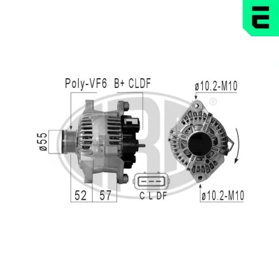 Bilde av ERA 210820A Dynamo 14V 110A HYUNDAI: ix35, KIA: Sportage III