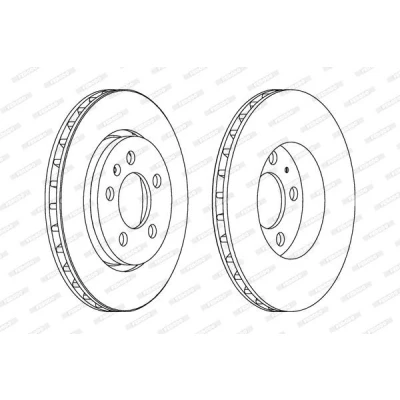Bilde av FERODO PREMIER Coat+ disc DDF1154C Bremseskiver 256 22 5 ventilert belagt med skruer VOLKSWAGEN: Golf 4, 4 Variant, New Beetle Hatchback
