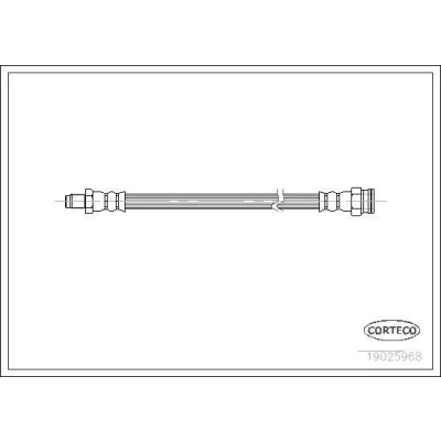 Bilde av CORTECO 19025968 Bremseslange bakaksel 220 FIAT: Panda II Hatchback, 500 Hatchback