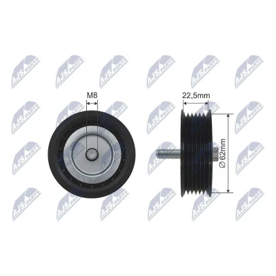 Bilde av Styrerulle kilerem, mercedes benz, 000 202 16 19, 0002021619, 156 00 06 1562020019, 1562020619, A 1