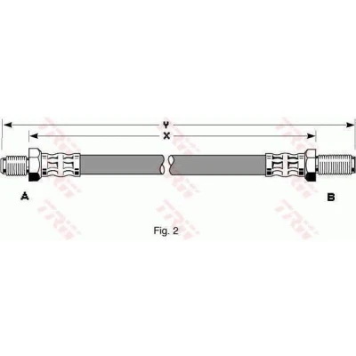 Bilde av TRW PHC205 Bremseslange 220 M10x1 FORD: Granada, Sierra Mk1 Hatchback, Mk2 Sedan