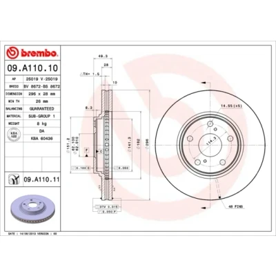Bilde av Bremseskive, Framaksel, lexus es, rx, toyota camry sedan, harrier, highlander / kluger, 4351233100, 4351248010, 4351248011, 4351248020,