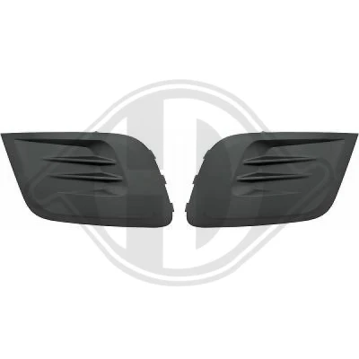 Bilde av DIEDERICHS 4013948 Ventilasjonsgitter foran for kjøretøy uten tåkelykt PEUGEOT: Partner II Tepee, Van, CITROËN: Berlingo