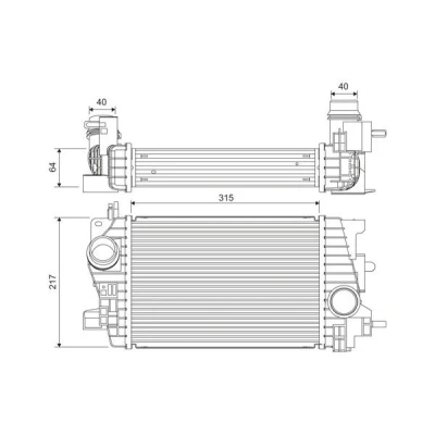 Bilde av VALEO 818537 Ladeluftkjøler Aluminium uten sensor