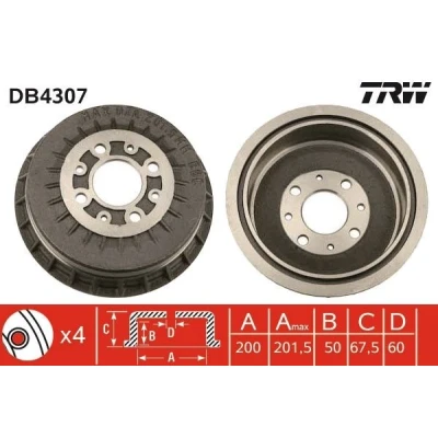 Bilde av TRW DB4307 Bremsetrommel
