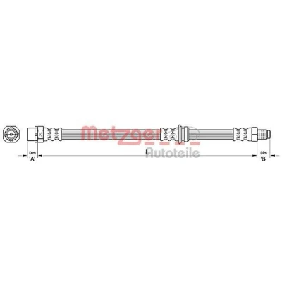 Bilde av METZGER 4110478 Bremseslange 603 BMW: X5, X6