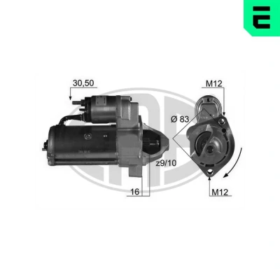 Bilde av ERA 220037A Starter 12 1,8 AUDI: A4 B7 Avant, A6 C6 C5 VOLKSWAGEN: Transporter 4 Bus, Passat B5 GP Stasjonsvogn,
