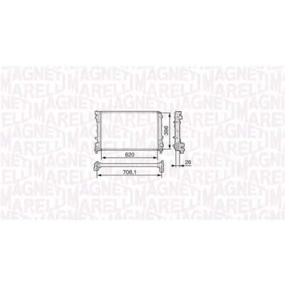 Bilde av MAGNETI MARELLI 350213131700 Radiator 620 396 26 Kjøleribber satt sammen mekanisk