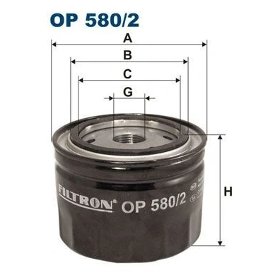 Bilde av FILTRON OP 580/2 Oljefilter 13/16 16 UNF med en retursperreventil Påskruingsfilter LAND ROVER: Freelander I SUV, SUV Cabrio