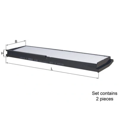 Bilde av MAHLE ORIGINAL LA 862/S Kupéfilter Partikkelfilter 374,0 86 22,5 MERCEDES BENZ: E Klasse Coupé, W124 Stasjonsvogn, Sedan