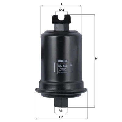 Bilde av MAHLE ORIGINAL KL 128 Drivstoffilter ledningsfilter MITSUBISHI: Pajero 3, Lancer Stasjonsvogn, Sport 1 SUV