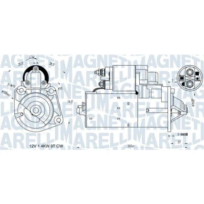 Bilde av MAGNETI MARELLI 063721398010 Starter 12 1,4 9 VOLVO: V50