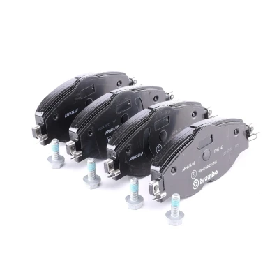 Bilde av BREMBO P 85 147 Bremseklosser PRIME LINE Ring klargjort for slitasjeindikator med bremsecaliperskruer uten tilbehør VOLKSWAGEN: Polo VI, Golf 7