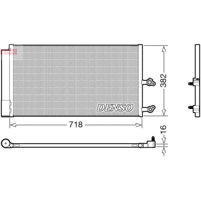 Bilde av DENSO DCN33014 Kondensator med tørker R 134a