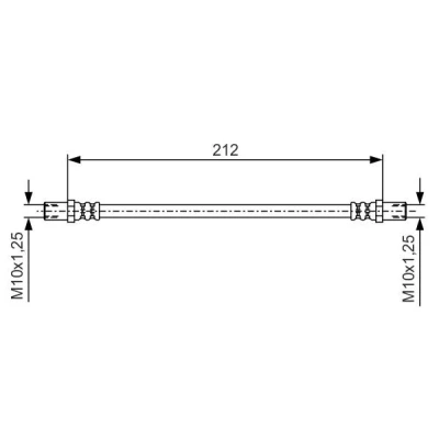 Bilde av BOSCH 1 987 481 A50 Bremseslange 212 M10x1,25
