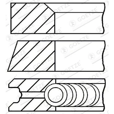 Bilde av GOETZE ENGINE 08 527500 00 Stempelringsett 93