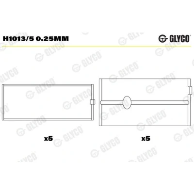 Bilde av GLYCO H1013/5 0.25mm Veivaksellager