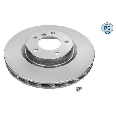Bilde av MEYLE 315 521 0027/PD Bremseskiver framaksel høyre 28 5 120 ventilert Sink lamell belagt med skruer BMW: 3 Coupé, Sedan, Cabrio