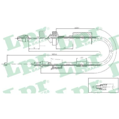 Bilde av Kabel, clutchbetjening nissan, renault OE 3067000QAC
