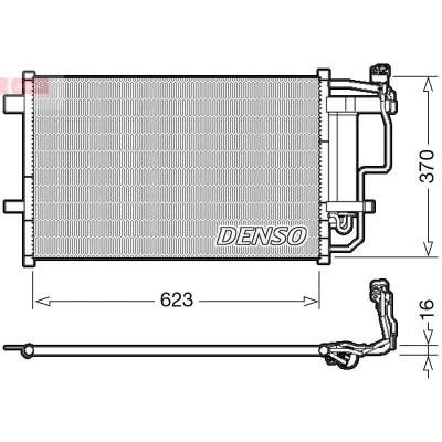 Bilde av DENSO DCN44007 Kondensator med tørker R 134a