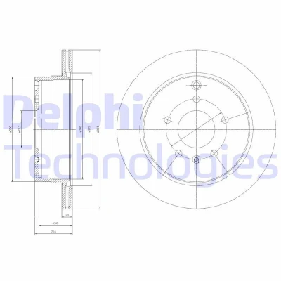 Bilde av DELPHI BG4069 Bremseskiver 303 20 5 ventilert oljet ubehandlet uten hjullager, ABS sensorring CHEVROLET: Captiva, OPEL: Antara