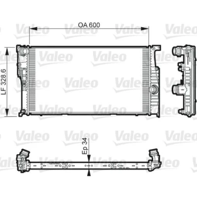 Bilde av VALEO 735612 Radiator Aluminium 600 329 34 Kjøleribber loddet BMW: 3 Sedan