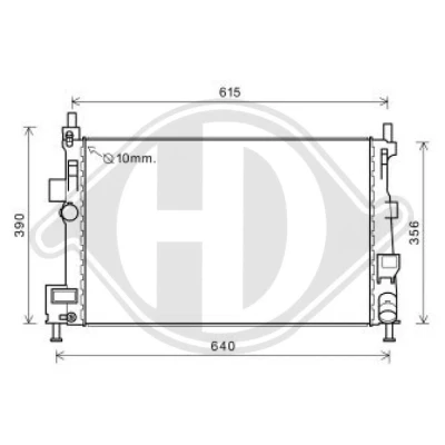 Bilde av DIEDERICHS DCM3899 Radiator Aluminium 545 368 34