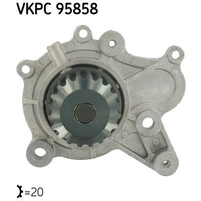 Bilde av SKF VKPC 95858 Vannpumpe 20 med tetning Metall for tannremdrift
