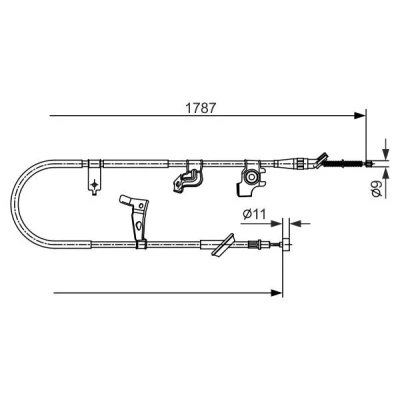 Bilde av BOSCH 1 987 482 435 Bremsekabel 1787 SUZUKI: SX4 I Hatchback