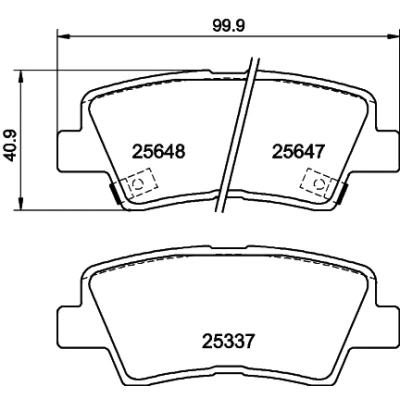 Bilde av HELLA 8DB 355 020 371 Bremseklosser med akustisk slitasjevarsel KIA: Optima / K5, SSANGYONG: XLV SUV, HYUNDAI: Grandeur