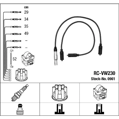 Bilde av NGK 0961 Pluggledninger 5