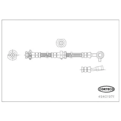 Bilde av CORTECO 49401971 Bremseslange 635mm NISSAN: Juke