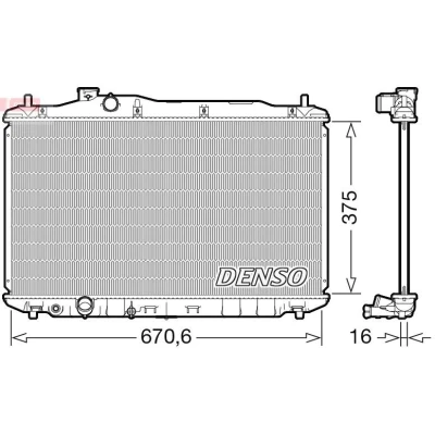Bilde av DENSO DRM40105 Radiator 671 370 16 HONDA: CIVIC 8 Hatchback