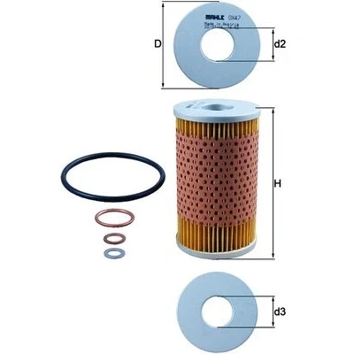 Bilde av Oljefilter MAHLE ORIGINAL OX 47D