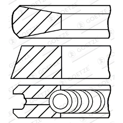 Bilde av GOETZE ENGINE 08 124500 00 Stempelringsett 128