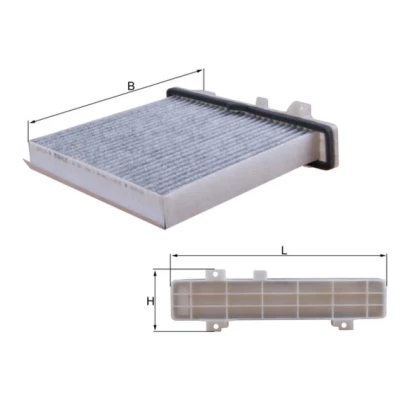 Bilde av MAHLE ORIGINAL LAK 589 Kupéfilter Karbonfilter 241,5 214 67,5 MITSUBISHI: PAJERO 4, 3, 2