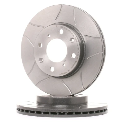 Bilde av BREMBO MAX LINE 09.5285.75 Bremseskiver 240 21 4 innvendig ventilert, med sliss belagt skruer HONDA: CIVIC 6 Coupe, Stufenheck