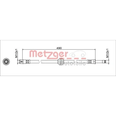 Bilde av METZGER 4111781 Bremseslange framaksel venstre, høyre 490 MERCEDES BENZ: Vito Mixto, Minibuss, Viano