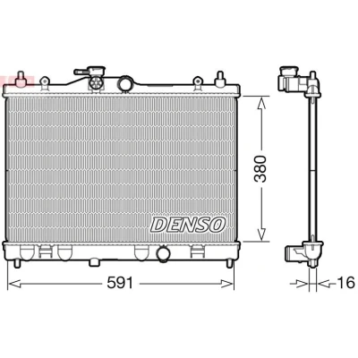 Bilde av DENSO DRM46040 Radiator 380 601 16
